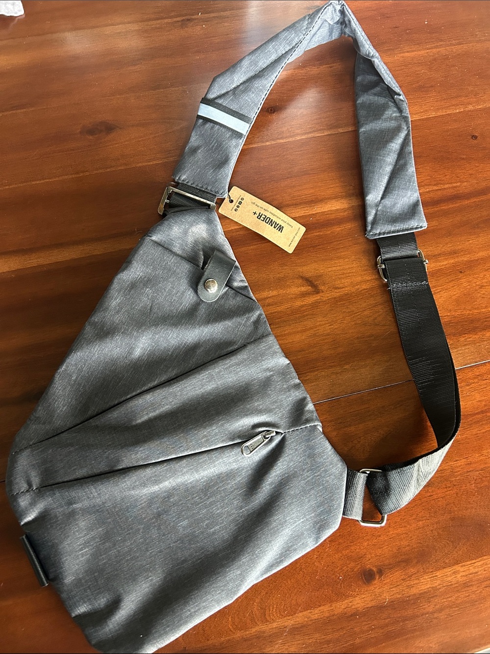 Wander+ Grey Crossbody Sling Bag - Sleek Everyday Carry